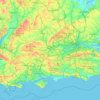 Topografische Karte South East England, Höhe, Relief