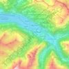 Topografische Karte Meiringen, Höhe, Relief