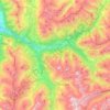 Topografische Karte Albula, Höhe, Relief