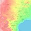 Topografische Karte Texas, Höhe, Relief