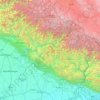 Topografische Karte Uttarakhand, Höhe, Relief