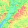 Topografische Karte Gloucestershire, Höhe, Relief