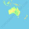 Topografische Karte Australia, Höhe, Relief