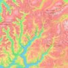 Topografische Karte Sogn und Fjordane, Höhe, Relief