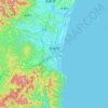 Topografische Karte Miyazaki, Höhe, Relief