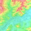 Topografische Karte Nottingham, Höhe, Relief