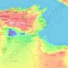 Topografische Karte Tunesien, Höhe, Relief