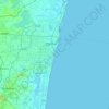 Topografische Karte Chennai, Höhe, Relief