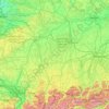 Topografische Karte Schwaben, Höhe, Relief