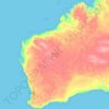 Topografische Karte Westaustralien, Höhe, Relief
