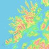 Topografische Karte Senja, Höhe, Relief