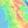 Topografische Karte San Diego County, Höhe, Relief